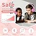 MIDOLA Kids Headphones Bluetooth 5.4 Wireless 68H Play Time Volume Limit 85/94dB Over-Ear Foldable Headset,Type-C Fast Charging,with Wired Aux Mic for Toddler Child Pad Tablet Pink