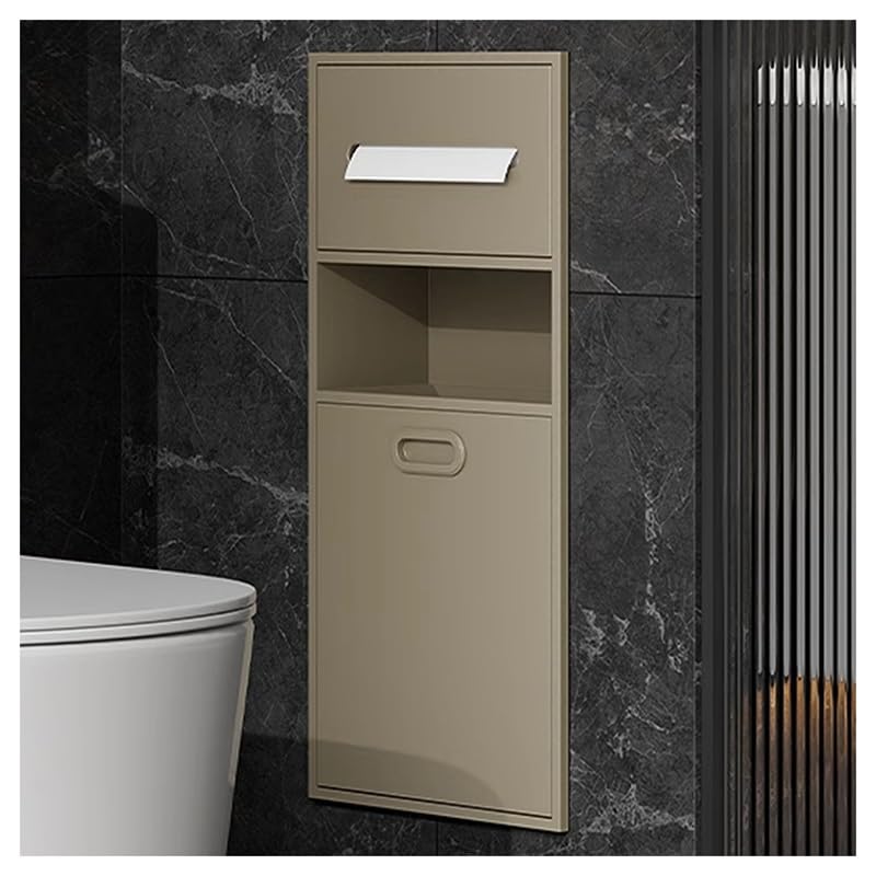 Estante de acero inoxidable de doble capa, multicolor beige (30 x 65 x 14 cm), solución de almacenamiento ideal para el baño