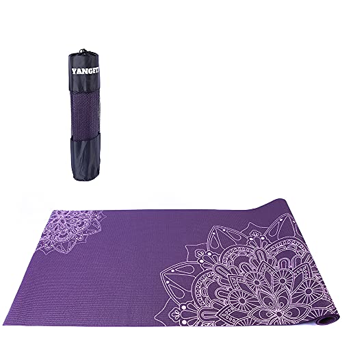 Tapete Yoga Mat Pilates PVC Ecológico 5mm Mandala Yangfit