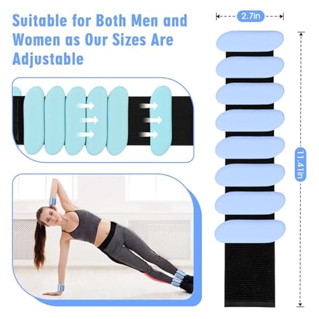 Wrist Weights - 1 Pair (1 lb Each) | Adjustable Wearable Wrist Ankle Weights, Silicone Wrist Bangles Leg and Arm Weights for Women | Yoga, Dance, Pilates, Swimming, Walking and Gym