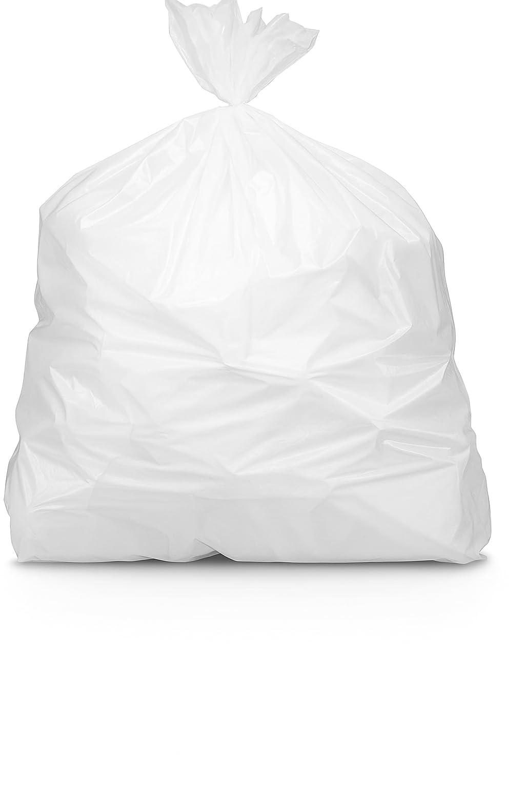 Bolsa de basura blanca 50 l | 100 bolsas de basura de 50 litros (2 rollos de 50 bolsas blancas) | Resistente (14 µ) e impermeable | Papeleras Oficinas – Cocina | Cierre de lazo para atar |