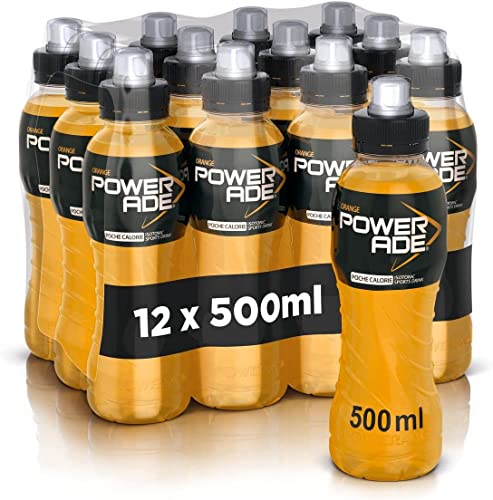 Powerade Arancia Bevanda Energética - Bebidas energéticas (12 unidades, 50 cl), color naranja