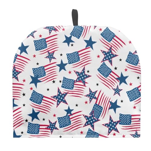 Image of American Flag Teapot Warmer Tea Pot Cover Keep Tea Warm Insulation Teapot Cozies Kettle Cover 4th of July Independence Memorial Day Decor