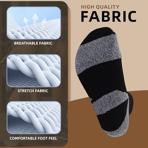 Mens Compression Sicks Athletic Quarter Socks Moisture Wicking With Cushion Running Ankle Socks For Men 2pair3