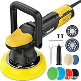 Mini Polisher, 12V Cordless Mini Polisher with 2/1.5 inch Backing Plate, Works as DA & RO Car Polisher, 53 Accessories, 6 Speeds Variable Mini Buffer Polisher for Car Detailing, Polishing