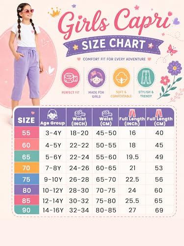 Image of BODYCARE Girl's Regular Fit Capri Pack Of 2
