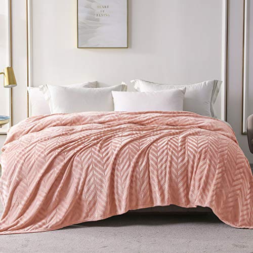 Whale Flotilla Flannel Fleece King Size Blanket for Bed 230x264 CM Soft Fluffy Velvet Bed Blanket with Decorative Chevron Pattern for All Season Warm and Lightweight - Image 2