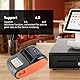 Socobeta Bluetooth 4.0 Receipt Ticket Drucker USB Wireless Thermodrucker mit 1500mAh 7,4V wiederaufladbarem Lithium-Ionen-Akku(Orange EU-Stecker)