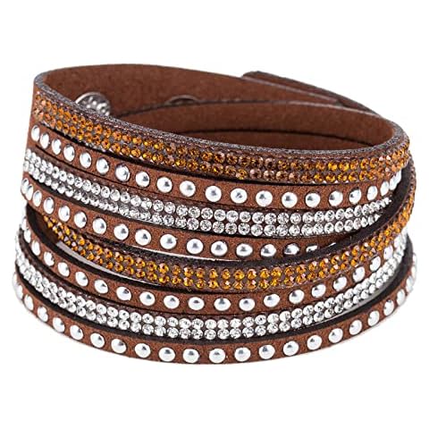 Long tiantian Leather Wrap Bracelet for Women Cover