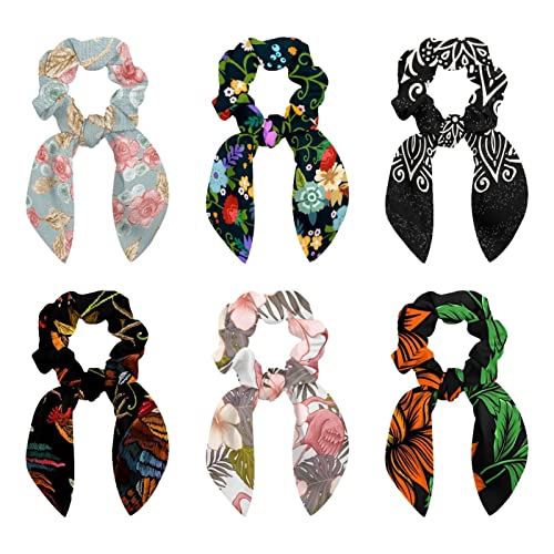 Accessoires cheveux femme élastiques nœud et motif floral