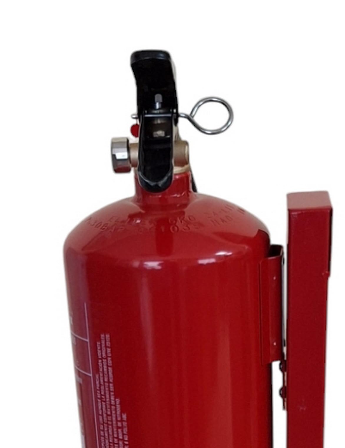 FERRETELIX® Supporto a pedale estintore 6 kg ABC e 2 kg CO2 compatibile con i due tipi di attacco a parete