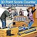 SereneLife 48in Competition Sized Foosball Table - Height Adjustable Arcade Soccer Set for Home, Game Room, Man Cave - Includes 2 Balls & 2 Fold-Out Cup Holders, Natural