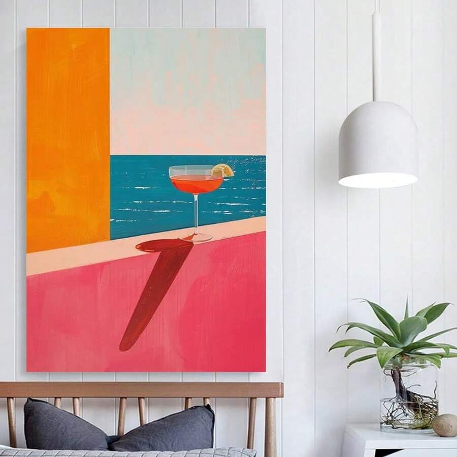 Impression minimaliste rétro de haute qualité sur toile 80x120 cm