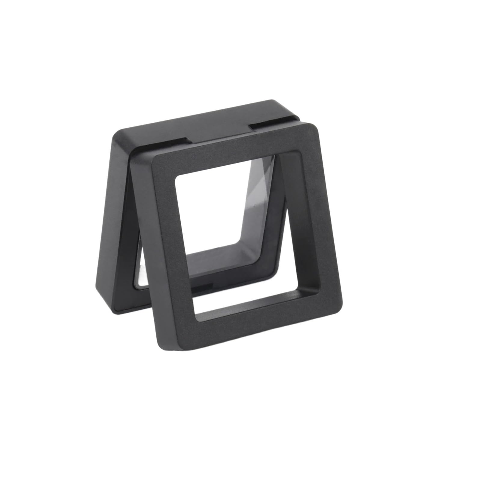 20pcs PE Film Jewelry Storage Box 3D Packaging Case Gemstone Free Stand Floating Frame Membrane Ring Earrings Necklace Display Holder For Earring Necklace Bracelet(Black-5x5cm)