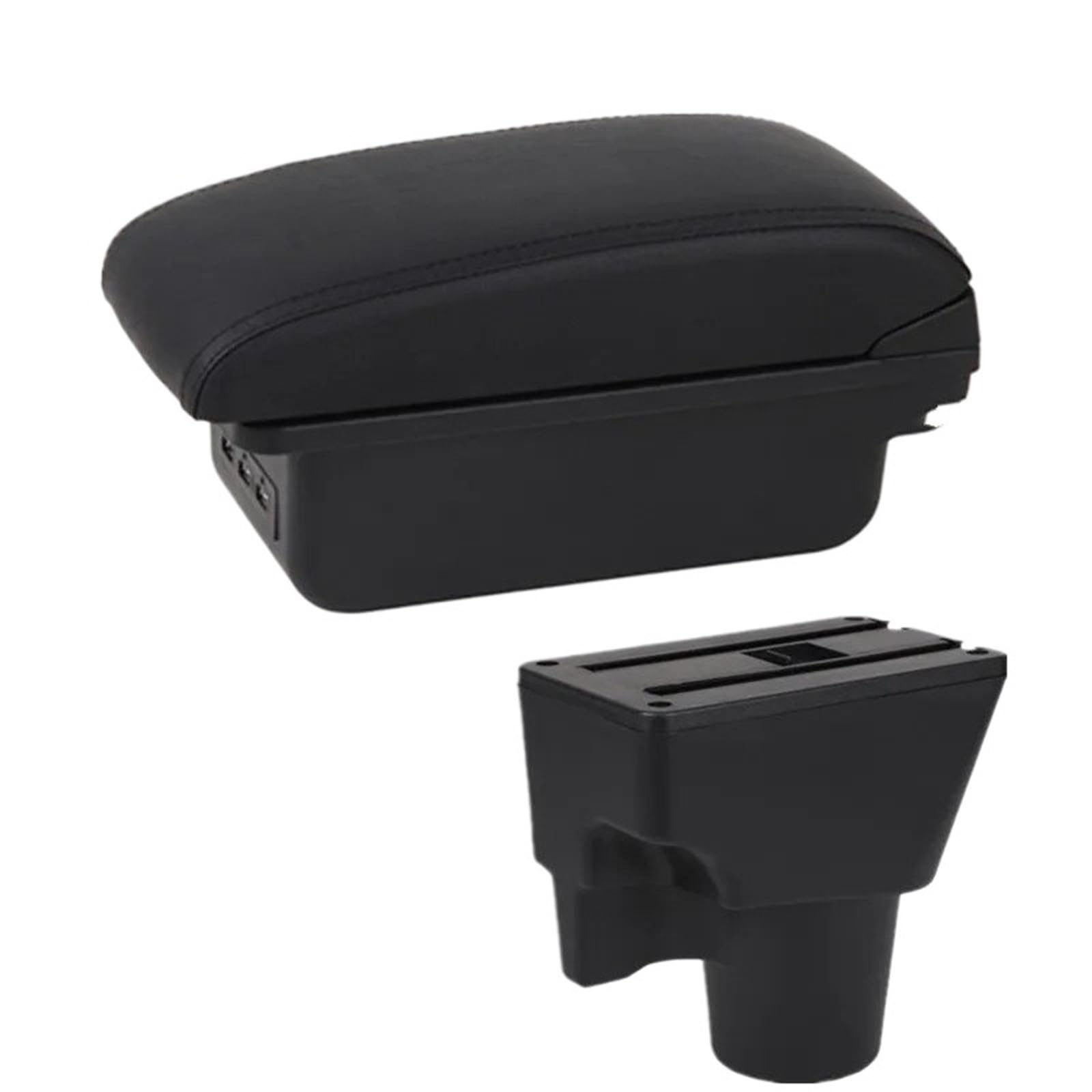 NOKRGQW Car Armrest Box For Kia For Picanto 3X-Line Car Armrest Storage Box Interior Dedicated Retrofit Parts Accessories(B2 black line 3USB)