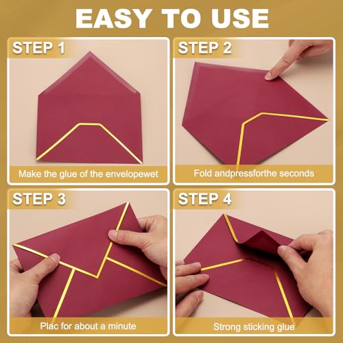 PATIKIL Pacote com 30 envelopes A7, 12 x 17 cm, envelope com aba V, envelopes de dia dos namorados c