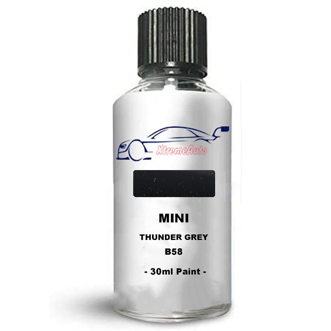 XtremeautoTouch Up Paint For Mini Cooper S Thunder Grey B58 30Ml Direct Appliance Chip Scuff Mark Brush In Lid