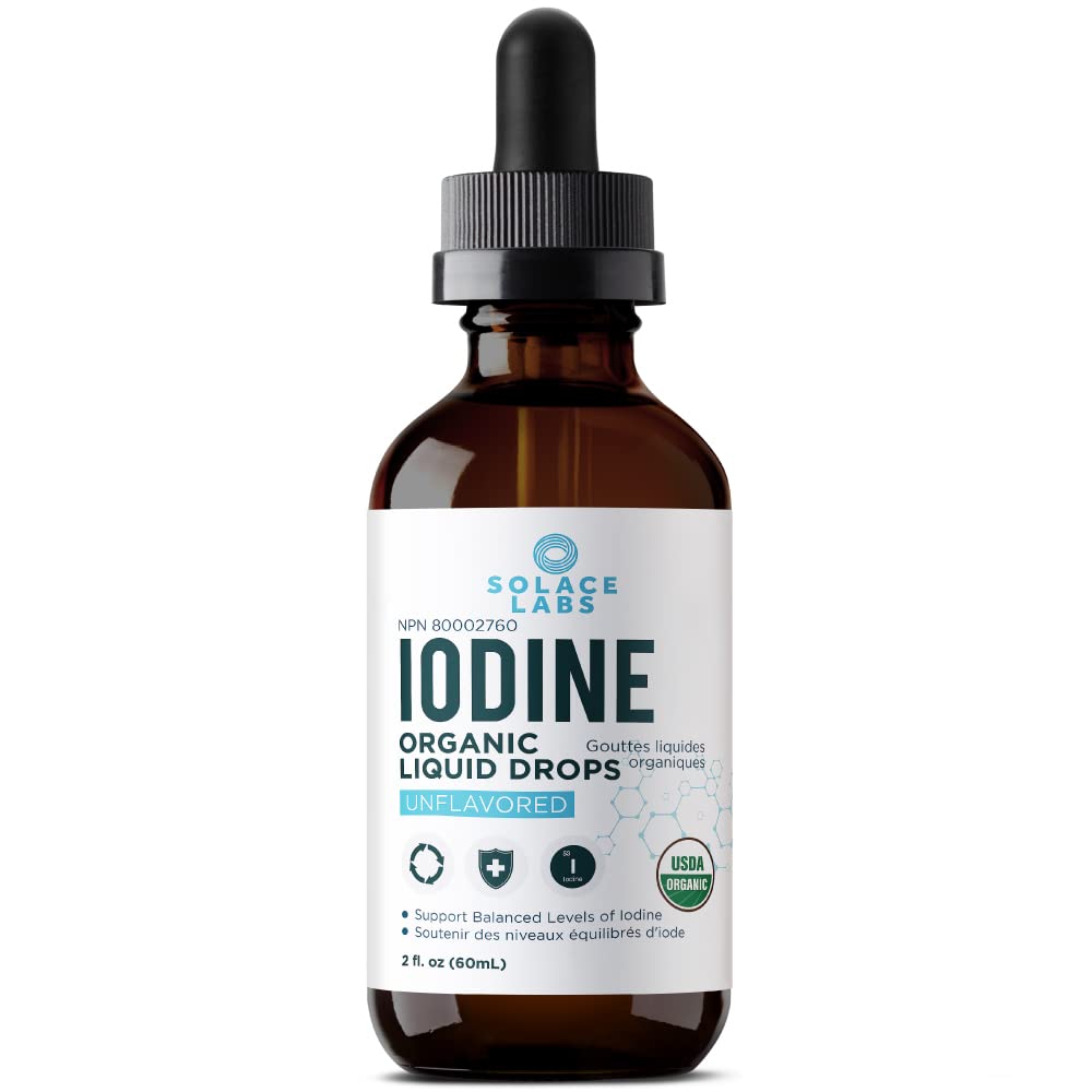 Organic Nascent Iodine Drops by Solace | Iodine Supplement for
