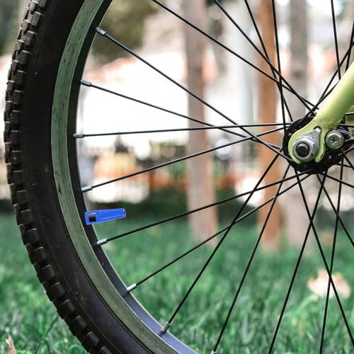 8 Unidades Tapa Válvula Bicicleta Aluminio Azul miniatura 6