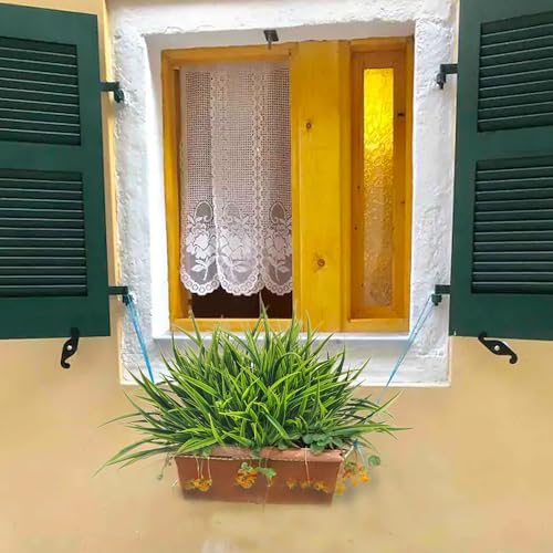 AevrBlos 12 Bundles Artificial Outdoor Plants UV Resistant Fake Grass Plants Faux Plastic Greenery Shrubs for Home Garden Pathway Window Box Front Porch Spring Summer Decor, Green — view 6