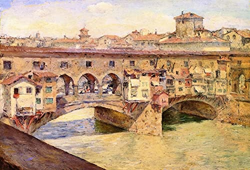 Affiches et Gravures Le Ponte Vecchio de William Merritt | Toile Modern Peinture Salon 60x90cm