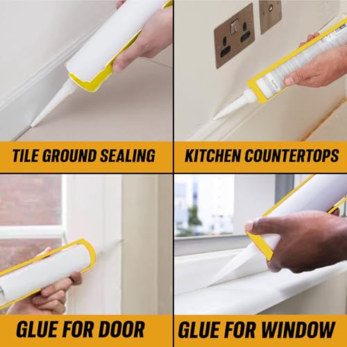 Image of TOMAHAWK TCG 04 Professional Hand Caulking Guns, Heavy Duty Silicone caulking Gun | Sealant Gun (230MM(9 inchInch)) | Ideal for Home, DIY & Professional Use | Premium Quality Tool
