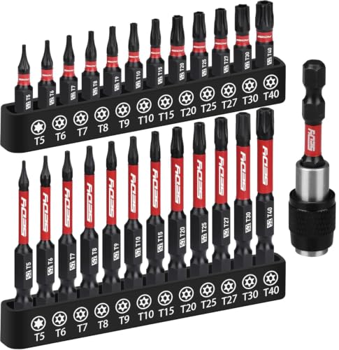 25-Piece Torx Bit Set, 1''&2.5'' Security Tamper Proof Torx...