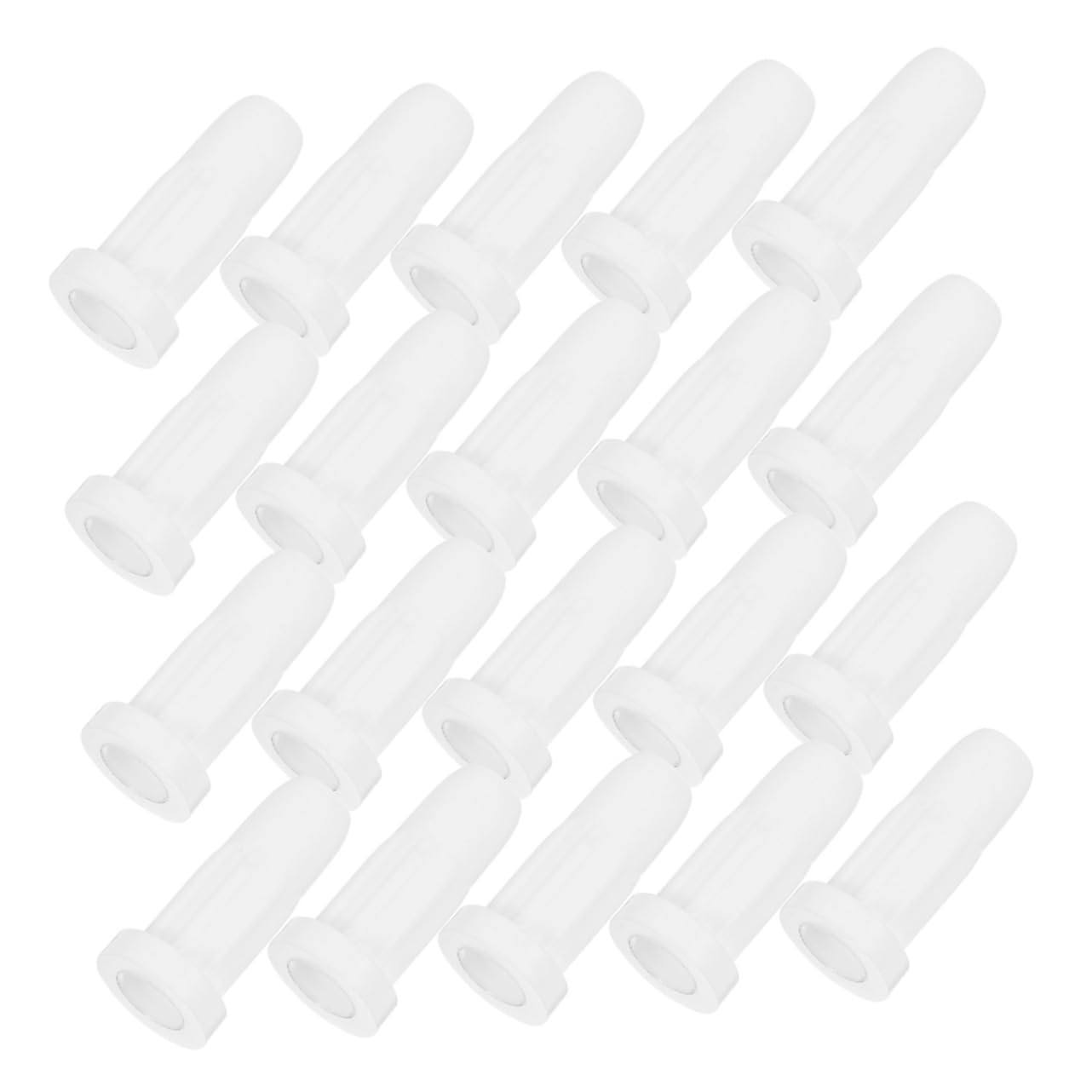 Toyvian Fundas Protectoras para Patas de Muebles y Cunas, Tapones de Goma para Ruedas, Material Plástico Resistente, Color Transparente, Pack de 40 Unidades, Uso Doméstico y Oficina,