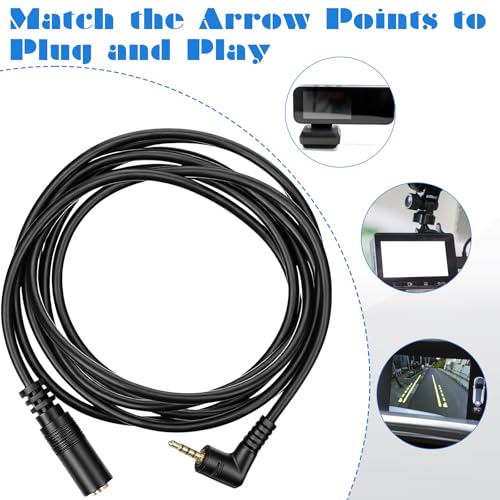 Image of Backup Dash Camera Extension Cable, 2.5mm Dash Cam Extension Cable, 2.5mm Backup Camera Extensions Cord for 4pin 5pin Dashcam (6ft)