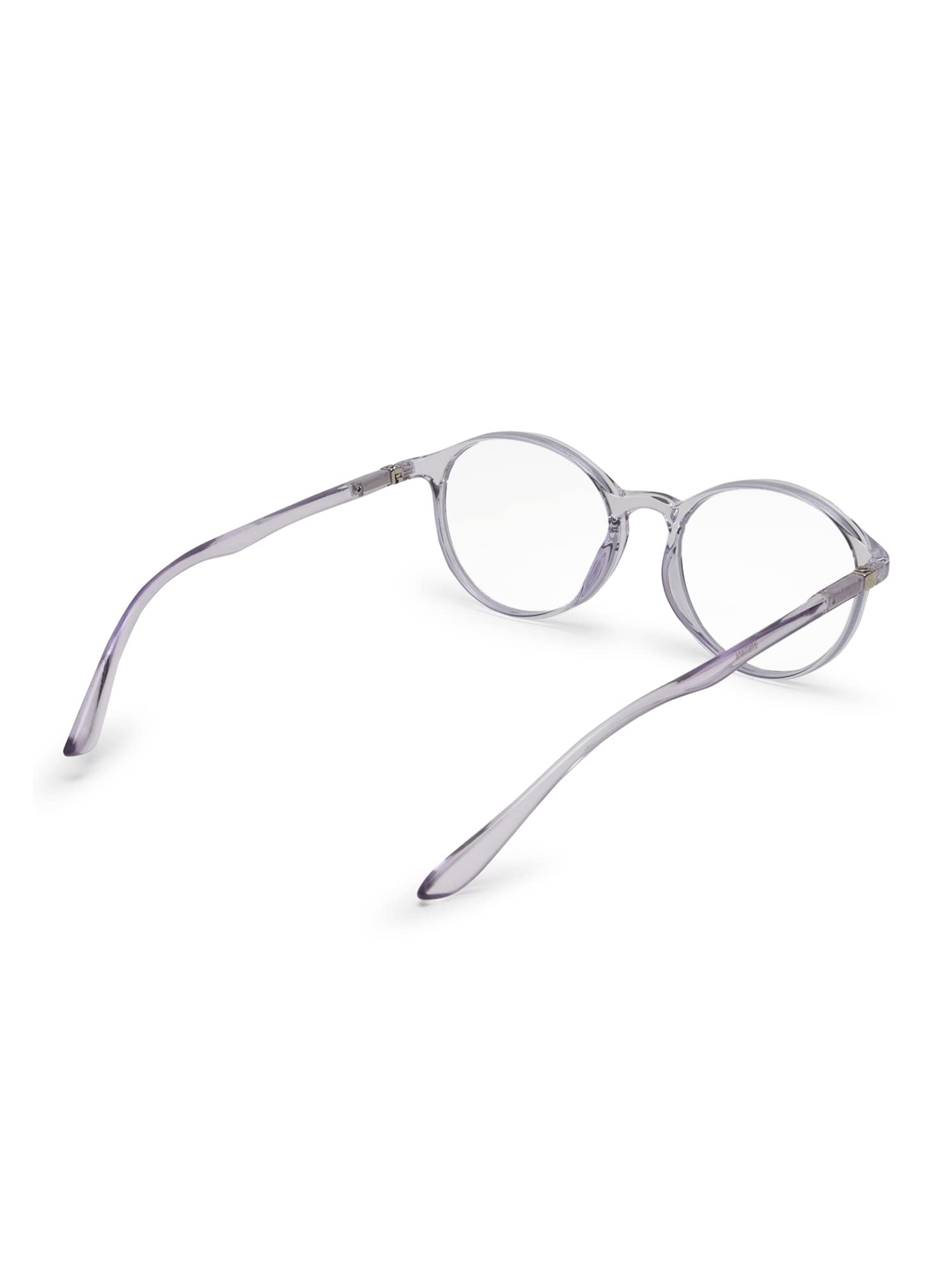 Intellilens Gafas redondas de computadora de corte azul para protección ocular (morado brillante) | Lentes de filtro de luz azul, cero potencia, antirreflejos y filtro de luz azul, especificaciones de
