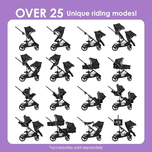 Baby Trend Morph Single to Double Modular Stroller, Dash Grey - image 4