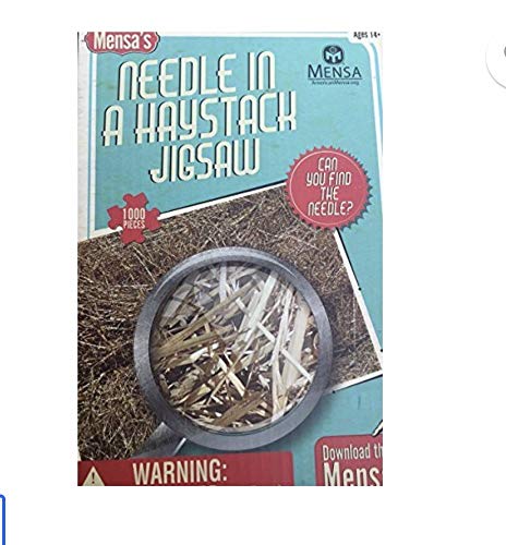 Mensa 1000 Piece Needle in a Haystack Jigsaw Puzzle - Great Gift Ideal for Kids / Children