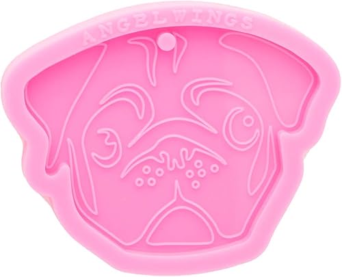 Molde de silicona brillante para perros de resina brillante para bricolaje, llavero, joyería, molde epoxi, manualidades, manualidades, moldes para