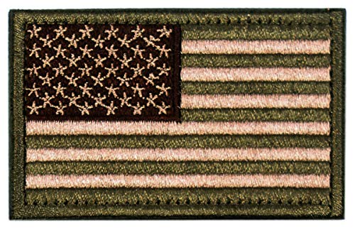 Tactical Patches of USA US American Flag, with Hook and Loop for Backpacks