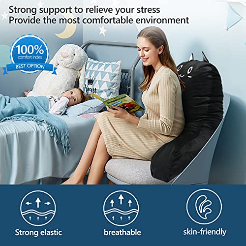 Sunside XM-PILLOW-BLACK Kitty Reading Pillow For Sitting In Bed, Cute Back Pillows For Adult And Children thumb #8