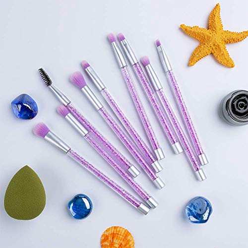UNIMEIX Makeup Brushes 15 Pieces Makeup Brush Set Premium Face Eyeliner Blush Contour Foundation Cosmetic Brushes for Powder Liquid Cream Purple