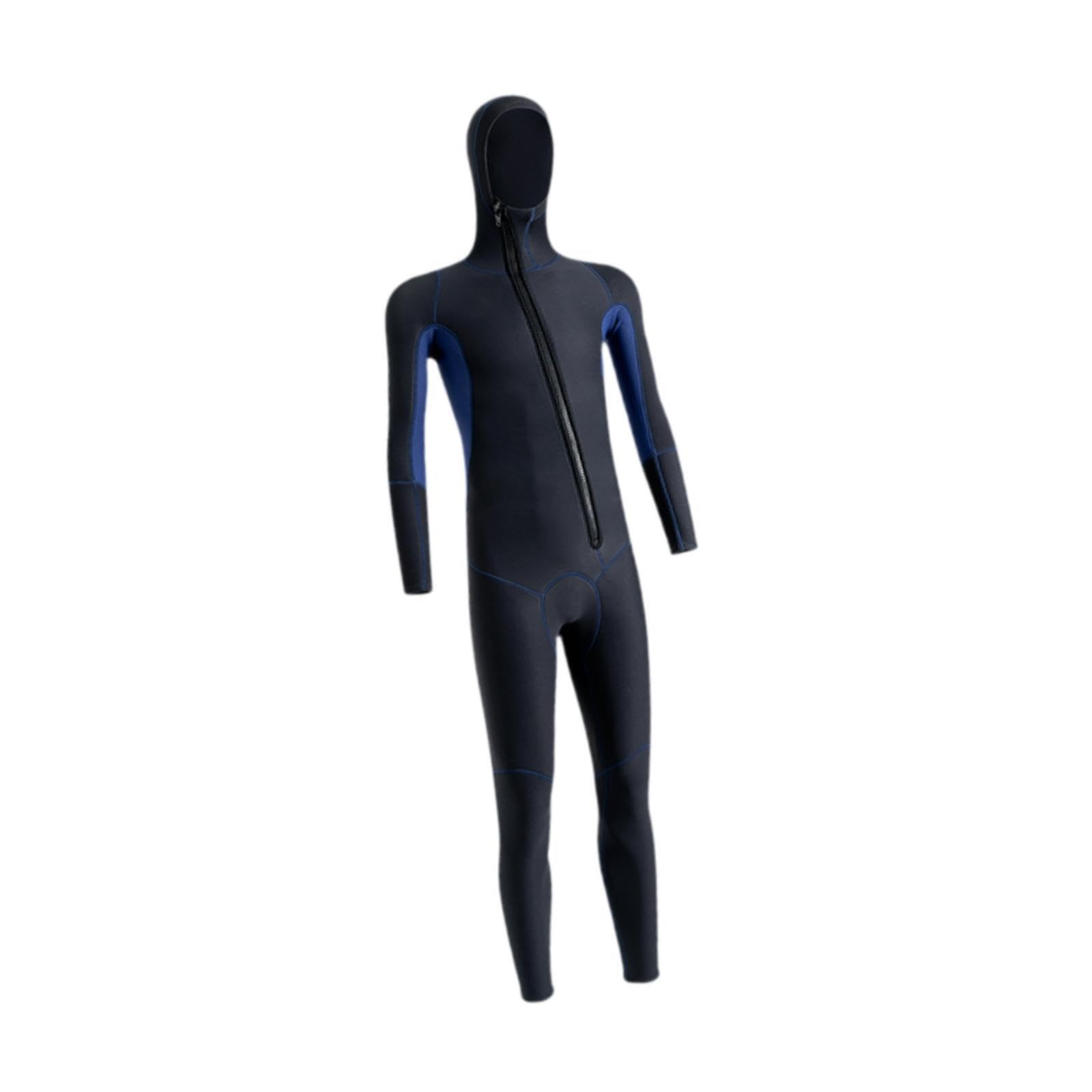 Muta da sub con cappuccio, leggera, comoda, elegante, adatta per | acquatici. La muta da uomo è realizzata in tessuto di nylon bifacciale da 3 mm di spessore e gomma neoprene SBR.