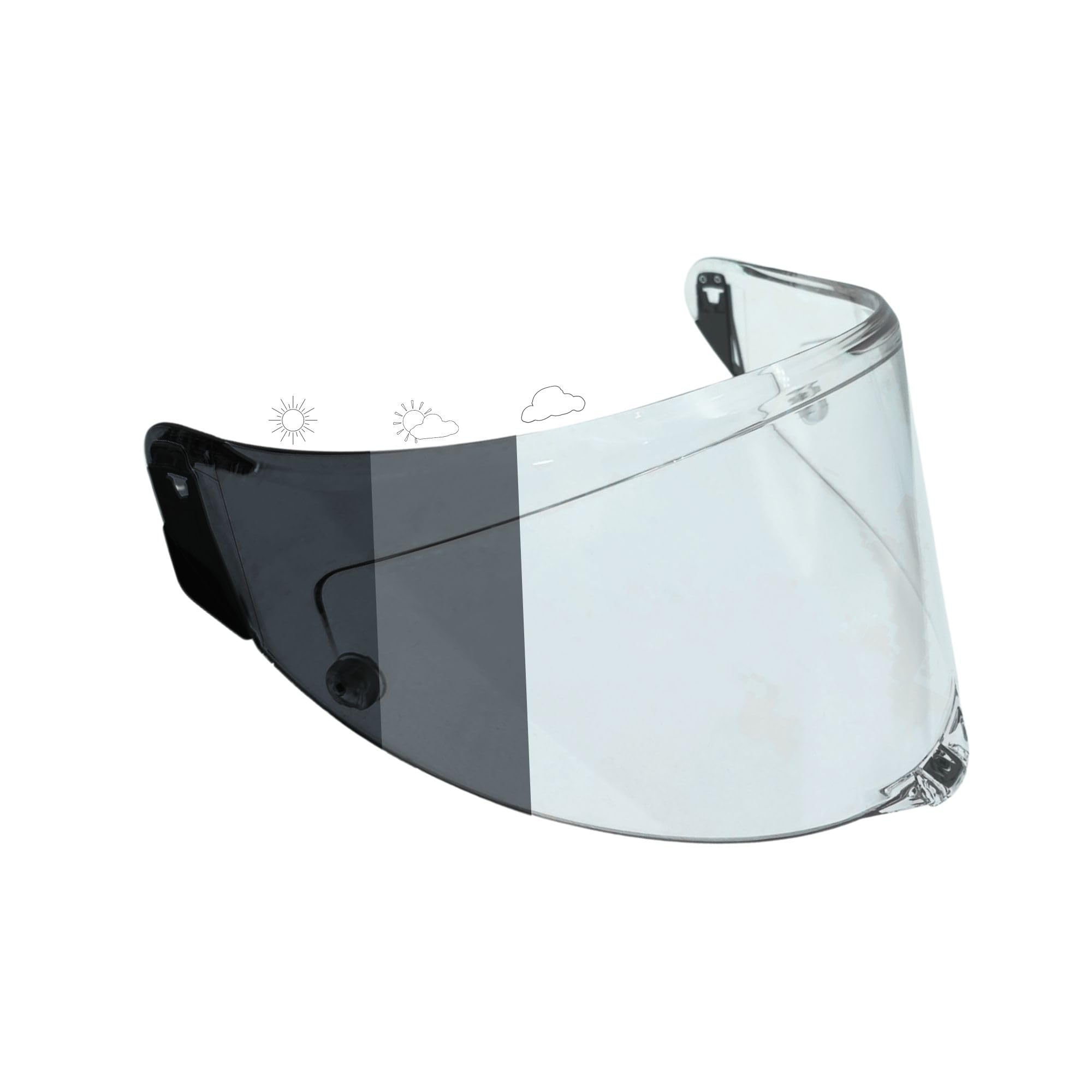 Motorcycle Full Face Helmet shield replacement visor lens - Photochromic AGV Pista,GP RR, CORSA R Clear to gray