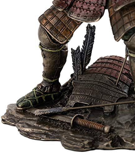 Estatua japonesa samurái General Minamoto 8.25 pulg miniatura 7