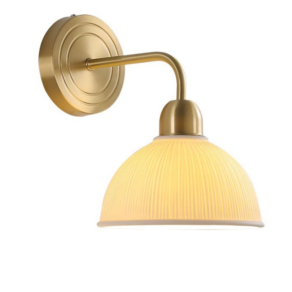 HXYSXHJUO Japanese Industrial Style Ceramic Metal Wall Sconce, Creative Flush Mount Lamp, E26 Base Single-Head Light, Bedside Entryway Porch Decorative Lighting Fixtures