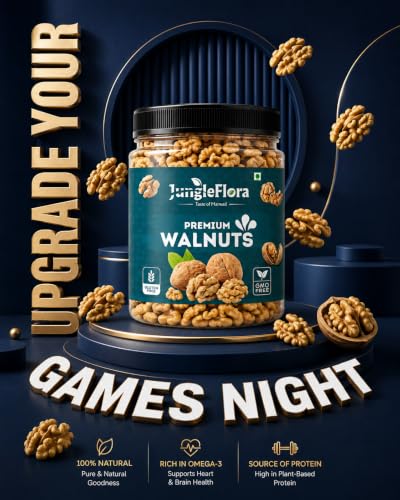 Image of JUNGLE FLORA Premium Walnut Kernels 500g | Natural Akhrot Giri Without Shell | Raw Walnut Kernels | Rich in Omega 3, Protein & Fiber | Healthy Dry Fruits Snack | Premium Walnuts for Daily Nutrition