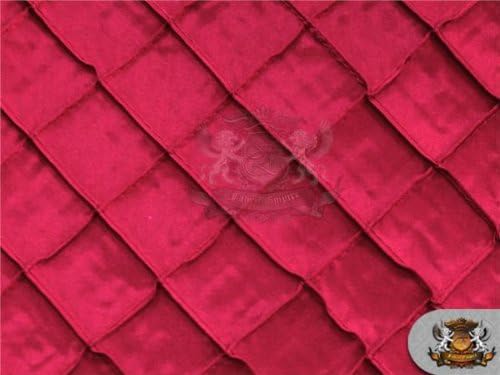 The Yard - Pintuck de tela de tafetán de 2 x 2 pulgadas, diamante de 110 pulgadas de ancho, vendido por The Yard (fucsia)