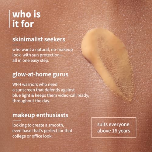 Image of Plum Rice Water & 3% Niacinamide Sheer-Tinted Sunscreen SPF 50 PA++++ | Suitable for Most Indian Skin Tones | Sheer Coverage | Non-Oily | Women | Fragrance-free | 100% Vegan | 50gm