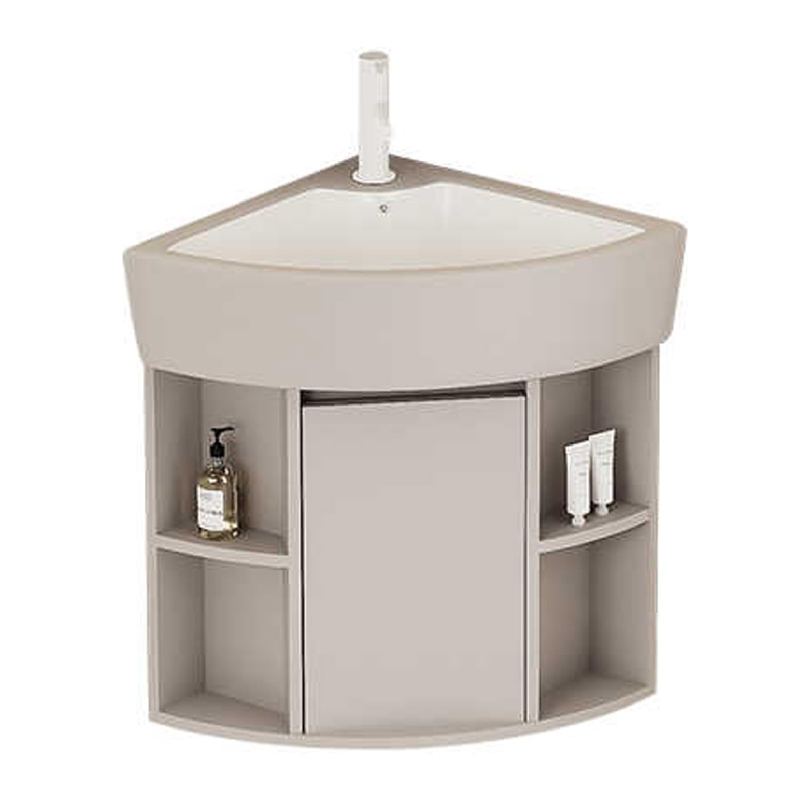 GLJTUO ct Corner Bathroom Vanity Sink Combo Wall-Mounted Storage Cabinet Freestanding Utility Hand Basin Space-Saving Design for Small Bathrooms 38cm/15in Size,One Color-42cm/16.5in