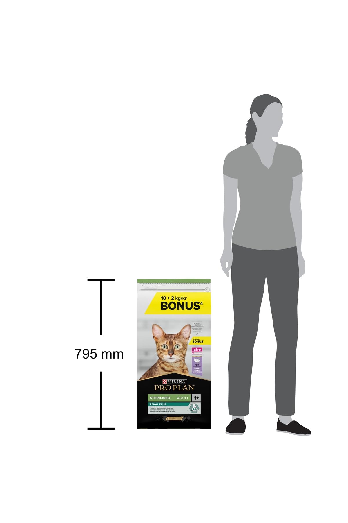 Proplan Katzenfutter für Erwachsene, sterilisiert, kastriert oder sterilisiert, 10 kg + 2 kg