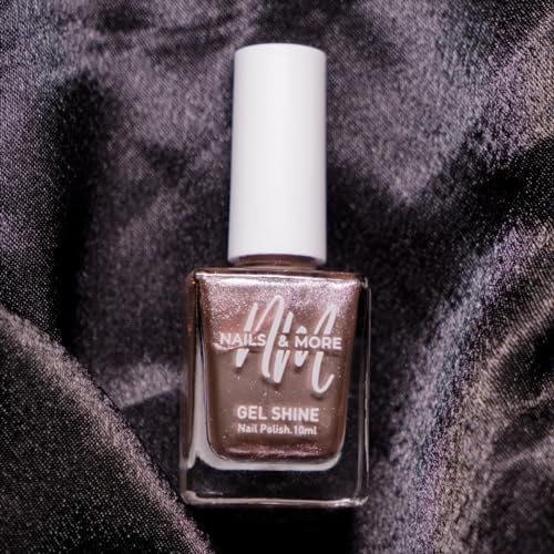 Image of NM NAILS & MORE Argan Oil Infused Gel Shine Finish Nail Polish Long-Lasting Quick-Dry Formula Chip Resistant High Shine Enamel For Women Vegan Cruelty Free Toxin Free (Metallic Copper), 10 ml