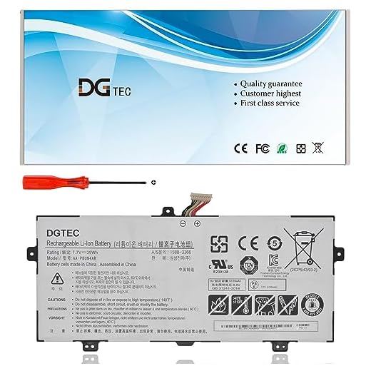 DGTEC New AA-PBUN4AR Laptop Battery for Samsung ATIV Book 9 Spin 940X3L 900X5L 940X3L NP940X3L NP940X3L-K02CN NP900X5L NP900X5L-K02US NT900X5H NT900X5L NT900X5M NT900X5P (7.7V 39Wh/5120mAh)