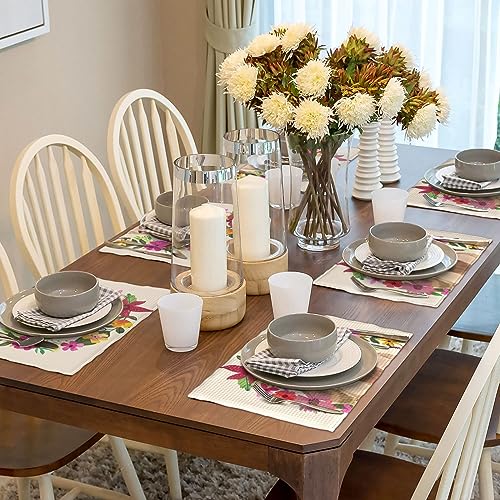 Set de table imitation lin raton laveur protège table chaleur et taches - 6