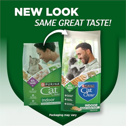 Purina Cat Chow Indoor Healthy Weight and Hairball Dry Cat Food With Chicken - (Pack of 4) 3.15 lb. Bags