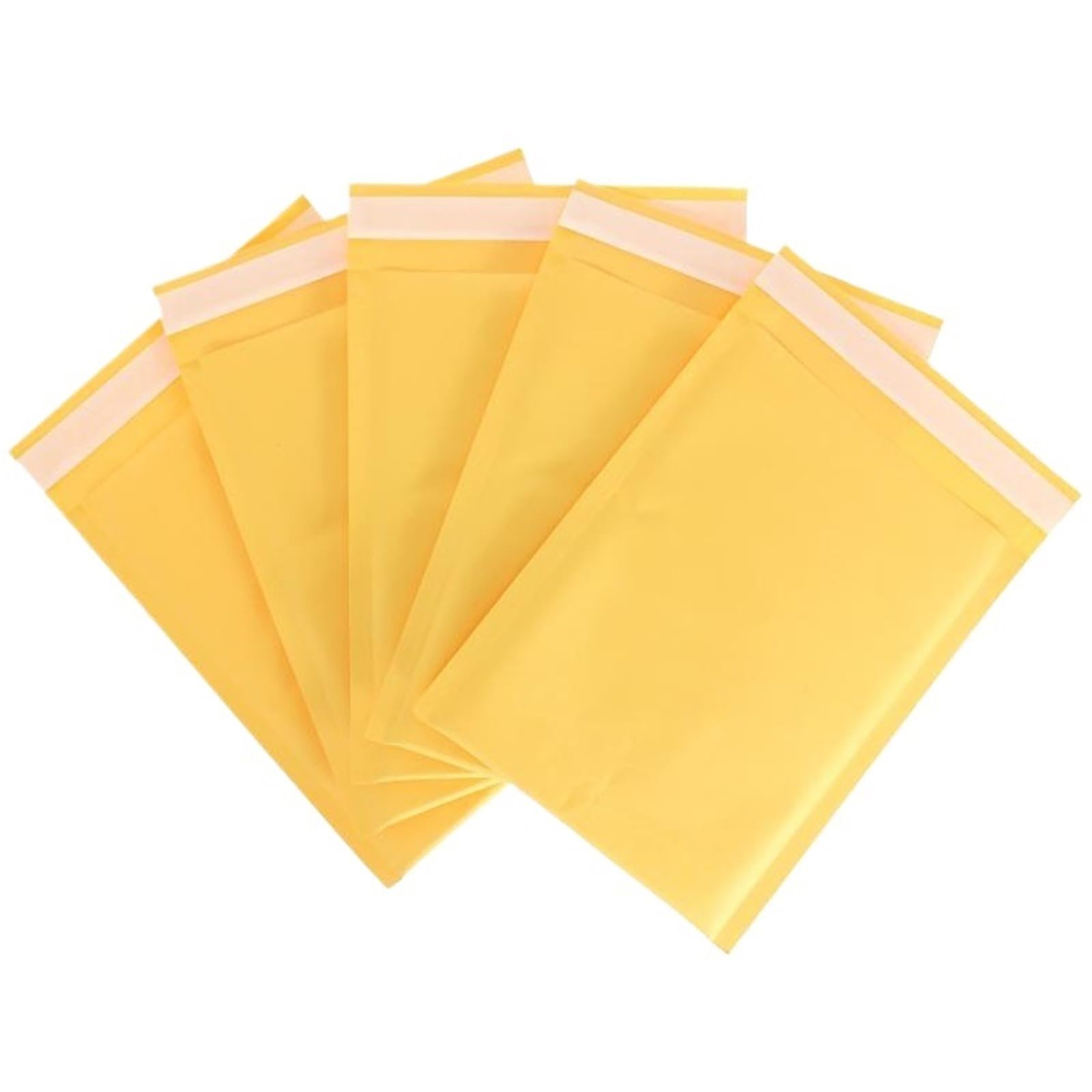 100 unids/Lote Bolsas de Sobres de Burbujas de Papel Kraft Sobres de envío Acolchados con Bolsa de Correo de Burbujas Varios tamaños Amarillo for Shipping Packaging Maile Self Seal(25x30cm)